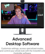 Person using a computer with advanced desktop software displayed on screen