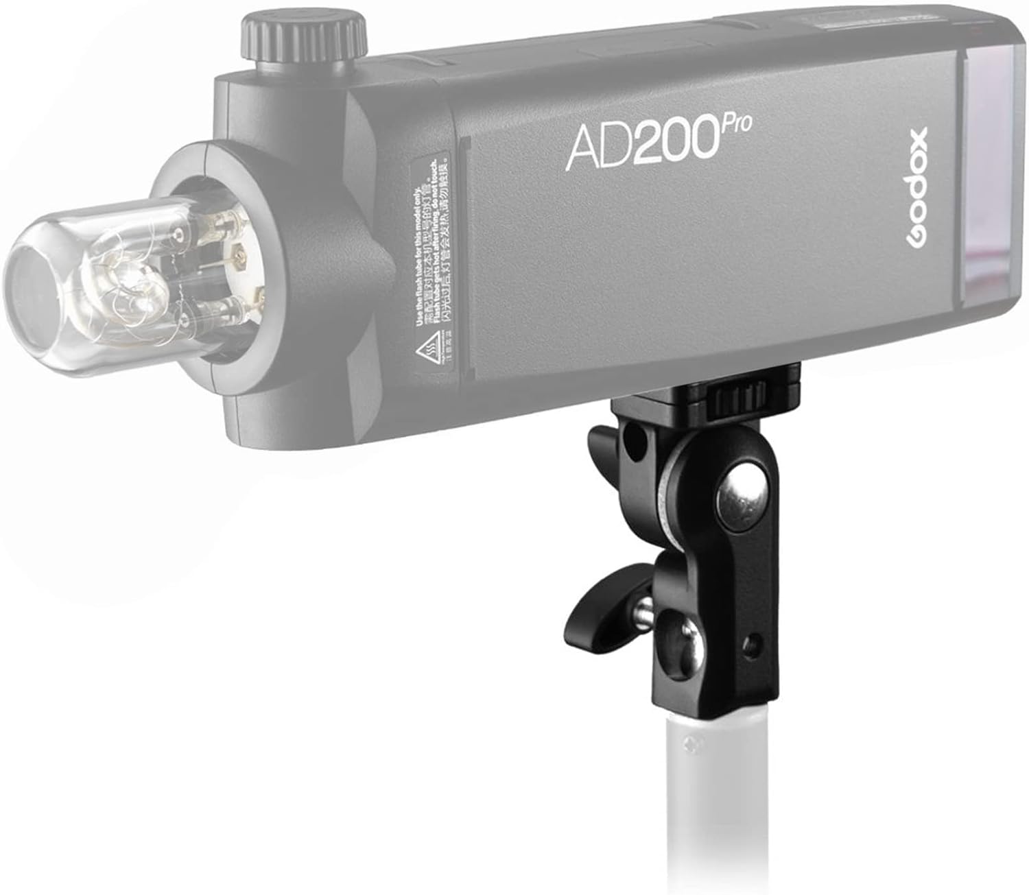 Godox AD200Pro flash light on a white background