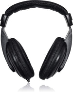 Black over-ear headphones on a white background