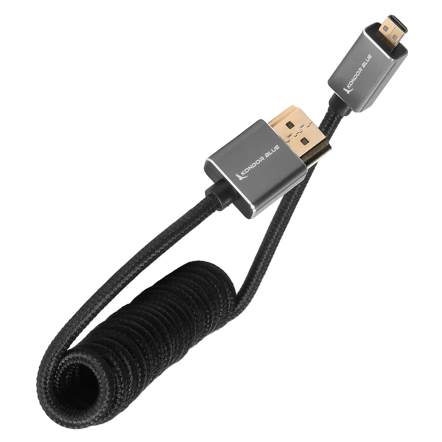 Kondor Blue 4K Coiled Micro-HDMI to HDMI