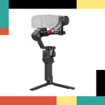Camera stabilizer with 'RONIN' branding on a white background