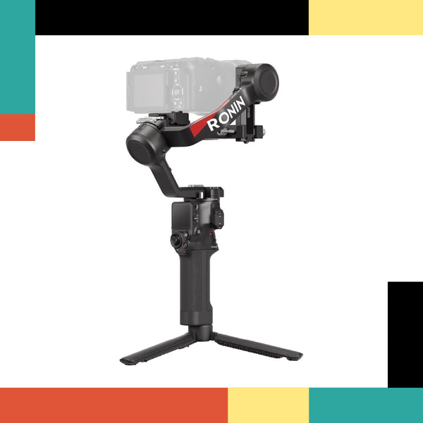 Camera stabilizer with 'RONIN' branding on a white background