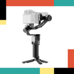 Camera stabilizer with 'RONIN' branding on a white background