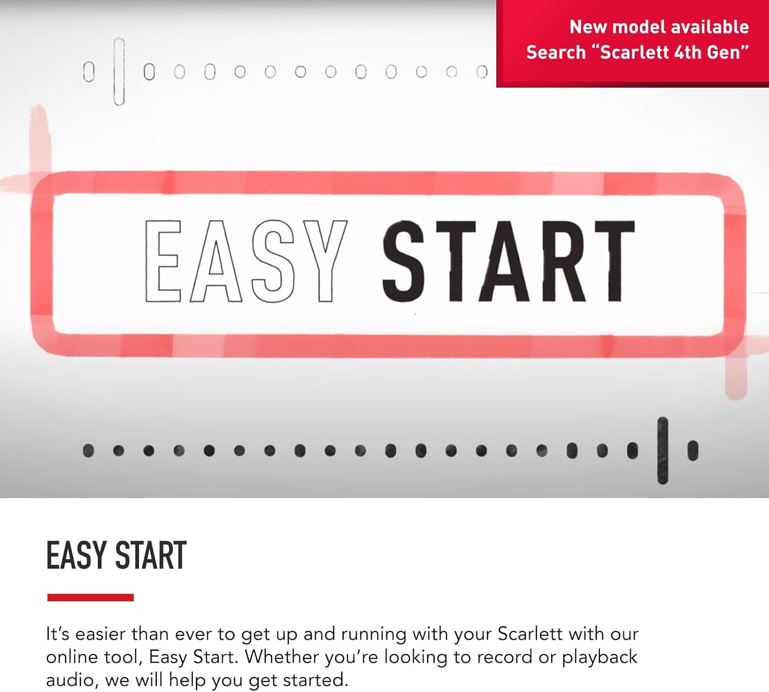 Advertisement for 'Easy Start' feature with text and branding elements.
