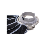 Close-up of a mechanical component with text on a white background