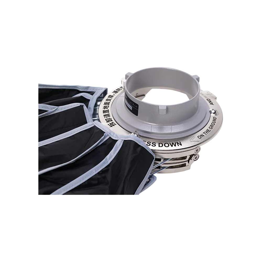 Close-up of a mechanical component with text on a white background