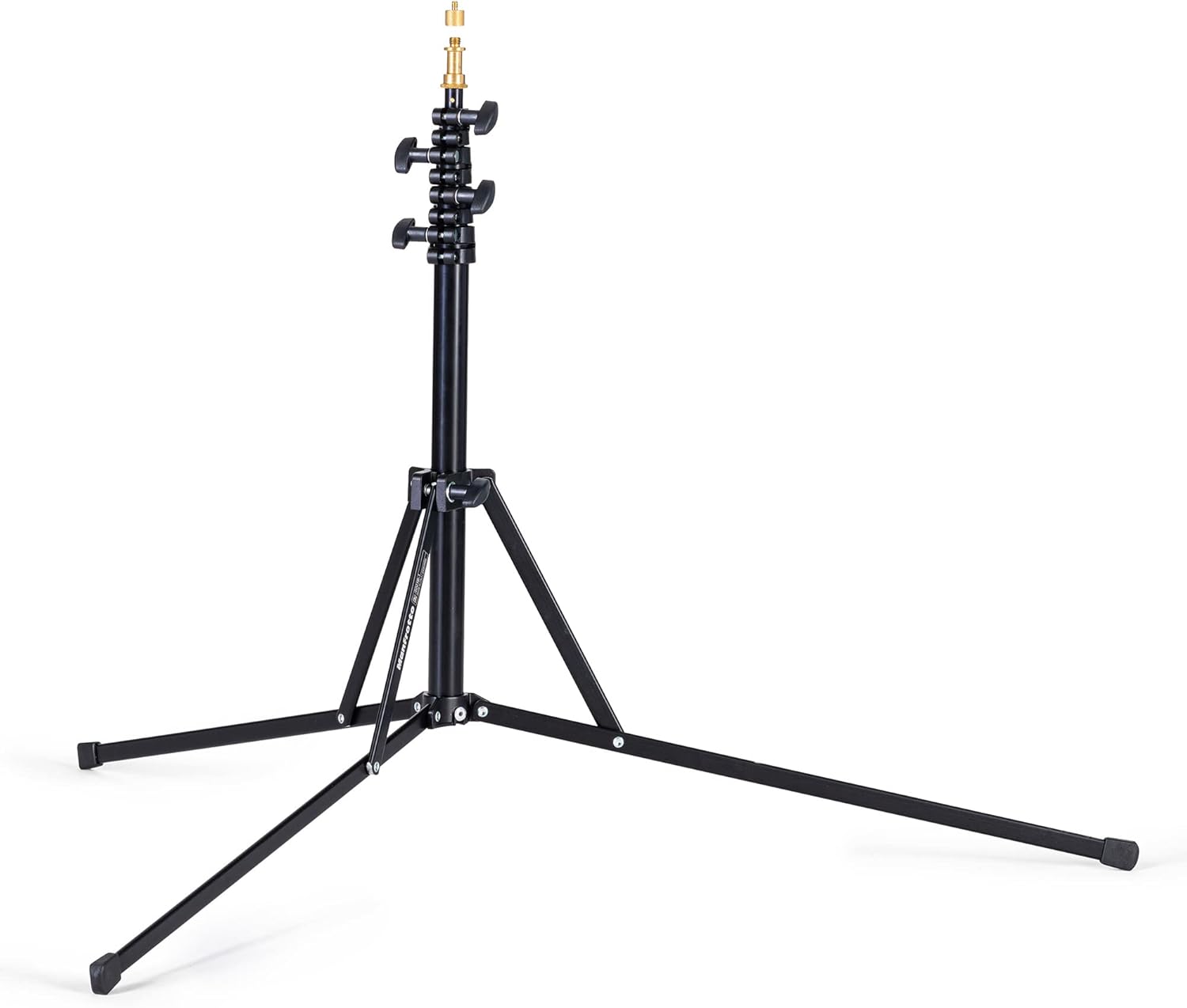 Black tripod stand on a white background