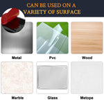 Product can be used on various surfaces including metal, pvc, wood, marble, glass, and metope.