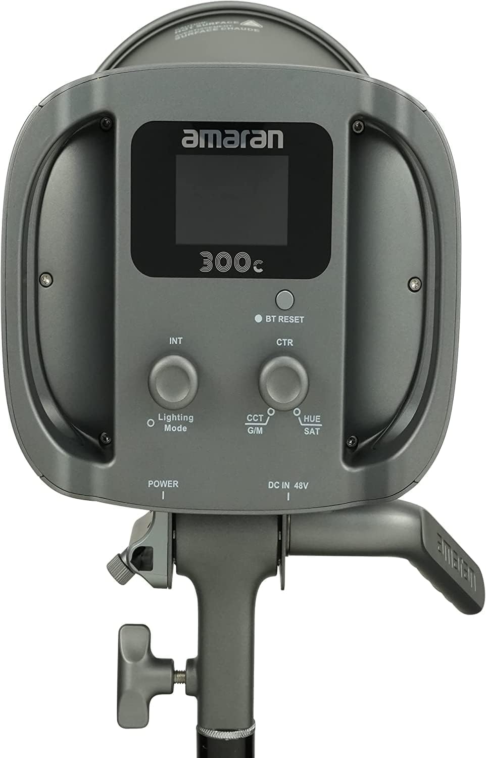 Amaran lightometer with digital display on a white background