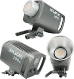 Amaran 300c studio lights on a white background