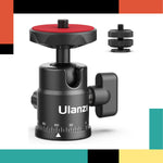 Ulanzi camera ball head with red center on a white background