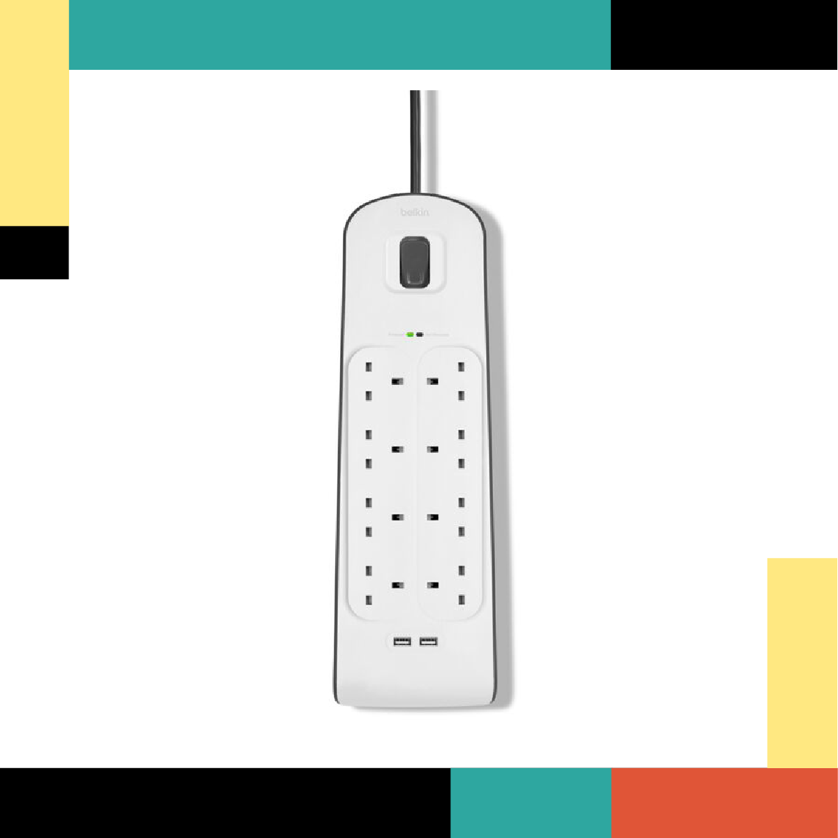 Belkin 8-Outlet Surge Protector (BSV804 - White)