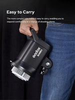 Close-up shot of Godox SL60IID LED lamp head