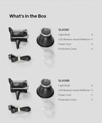 Godox SL60IID LED light packaging and accessories