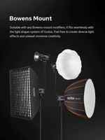 Godox SL60IID LED light with softbox attached