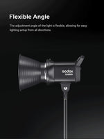 Side view of Godox SL60IID LED video light with Bowens mount
